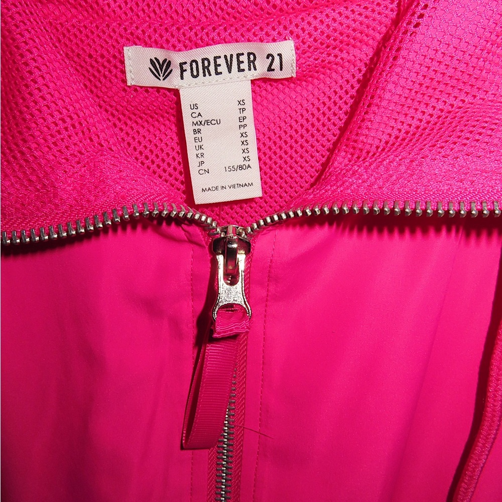 Forever 21 Vibrant Pink Bomber Jacket - Picture 2 of 3